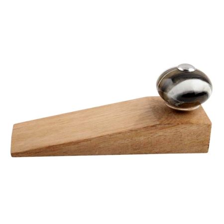 Marble Round Ceramic Wooden Door Stopper